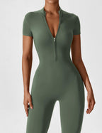 Women’s Bodysuit – Seamless Zip Sculpting Activewear Bodysuit – Lina