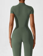 Women’s Bodysuit – Seamless Zip Sculpting Activewear Bodysuit – Lina