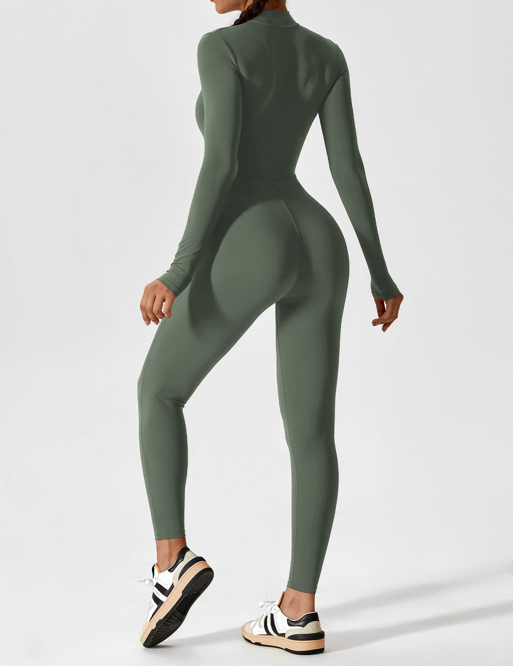Women’s Bodysuit – Seamless Zip Sculpting Activewear Bodysuit – Lina