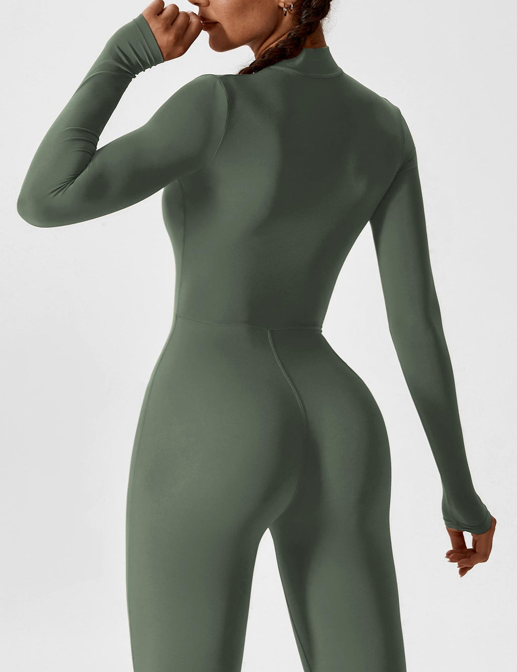 Women’s Bodysuit – Seamless Zip Sculpting Activewear Bodysuit – Lina