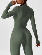 Women’s Bodysuit – Seamless Zip Sculpting Activewear Bodysuit – Lina