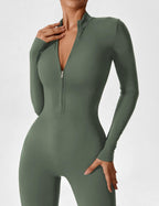 Women’s Bodysuit – Seamless Zip Sculpting Activewear Bodysuit – Lina