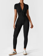 Women’s Bodysuit – Seamless Zip Sculpting Activewear Bodysuit – Lina