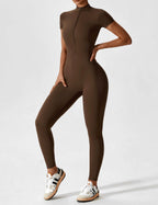 Women’s Bodysuit – Seamless Zip Sculpting Activewear Bodysuit – Lina