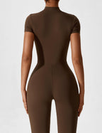 Women’s Bodysuit – Seamless Zip Sculpting Activewear Bodysuit – Lina