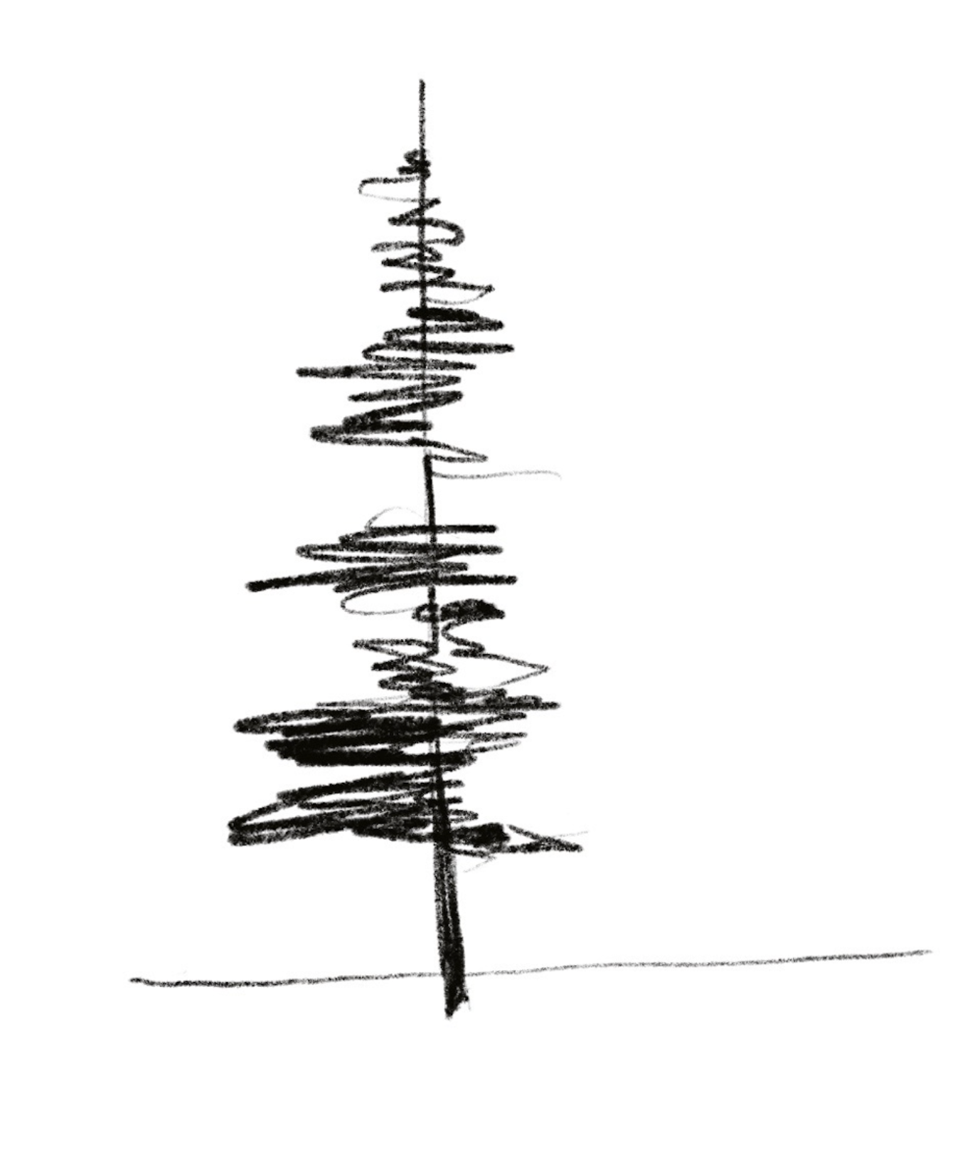 Minimalist tree sketch